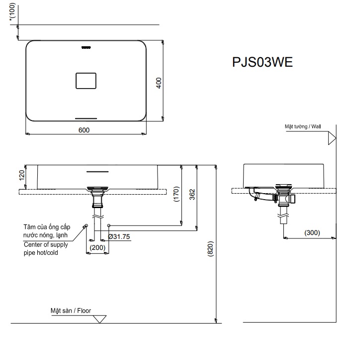 Chậu Lavabo GALALATO TOTO PJS03WEMW