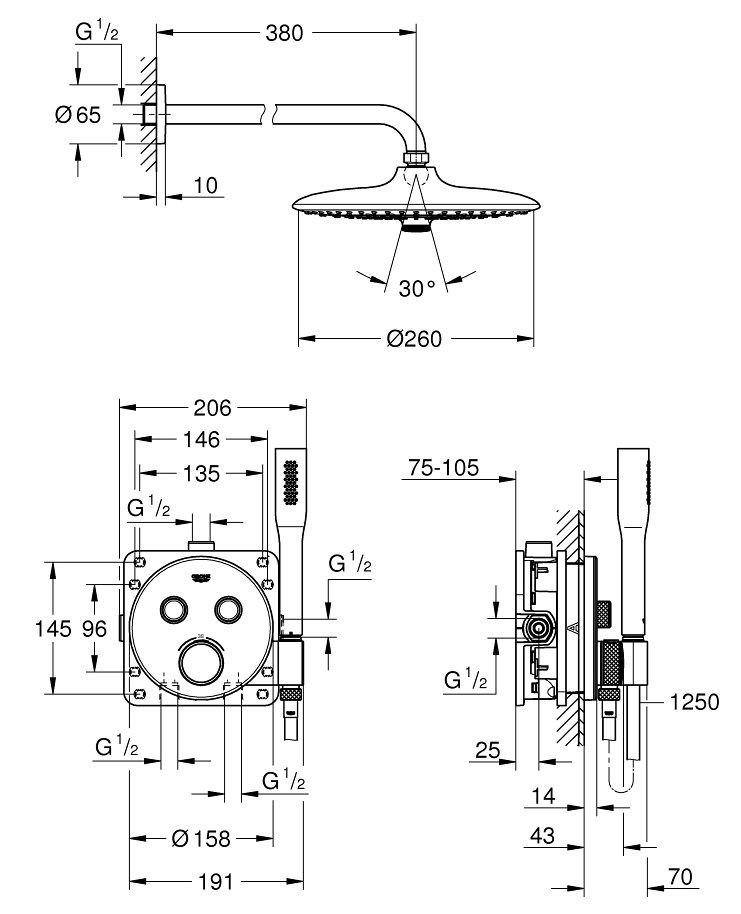 Sen Tắm Âm Tường GROHE 34744000