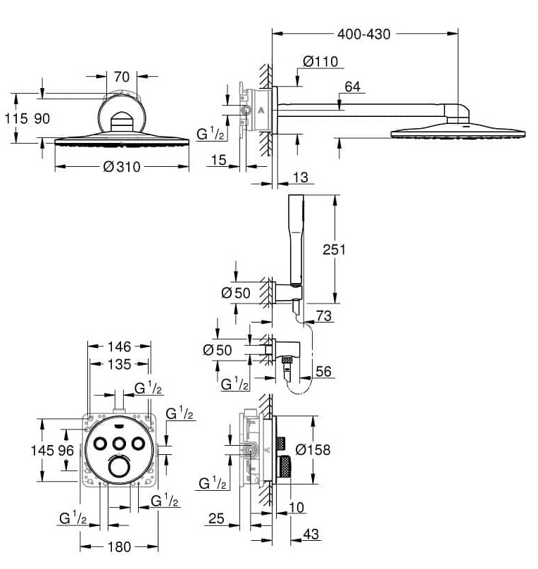 Sen Tắm Âm Tường GROHE 34705000