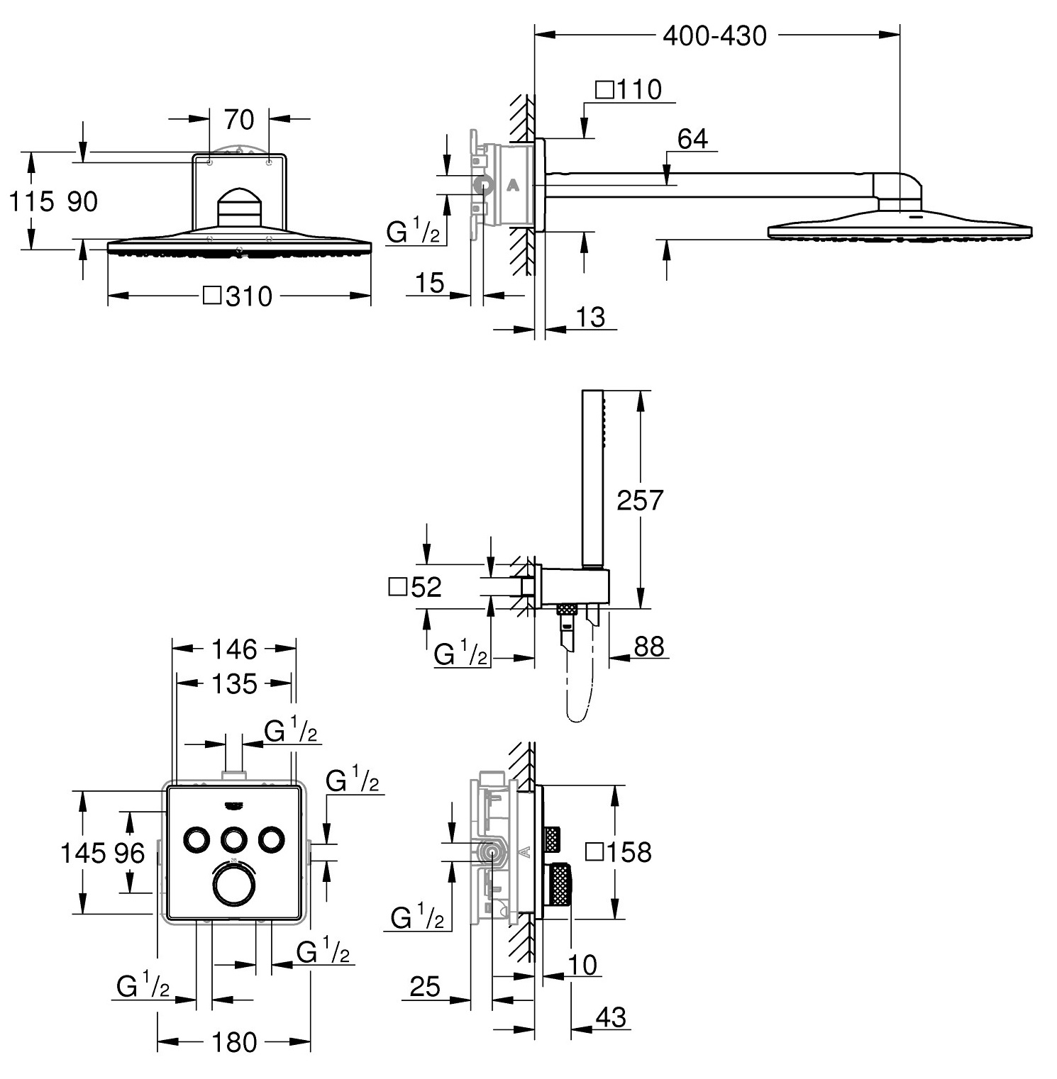 Sen Tắm Âm Tường GROHE 34706000