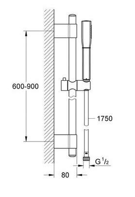 Bộ Tay Sen Và Thanh Trượt Sen Tắm Grohe Grandera 26038IG0