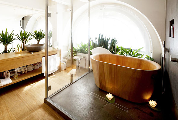 Bồn tắm gỗ Pơ Mu Ovan 1,2 m