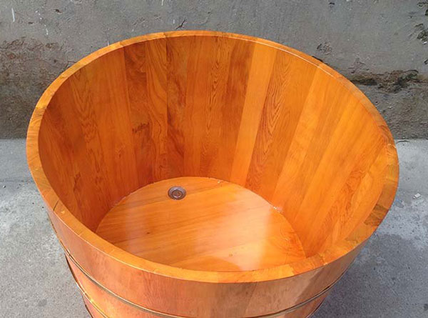 Bồn tắm gỗ Pơ Mu tròn 80 cm