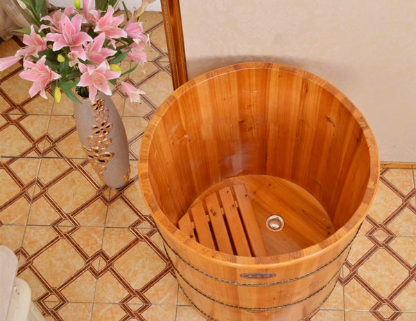 Bồn tắm gỗ Pơ Mu tròn 80 cm