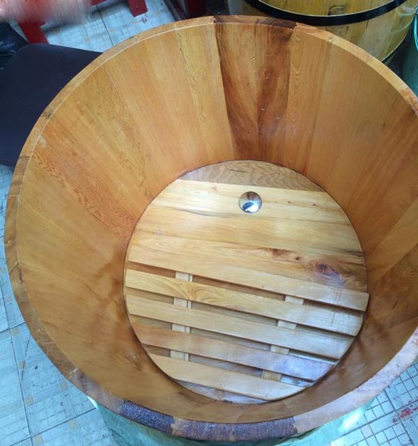 Bồn tắm gỗ Pơ Mu tròn 80 cm