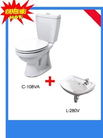 Combo bồn cầu Inax C-108VA+L-280V/SG9