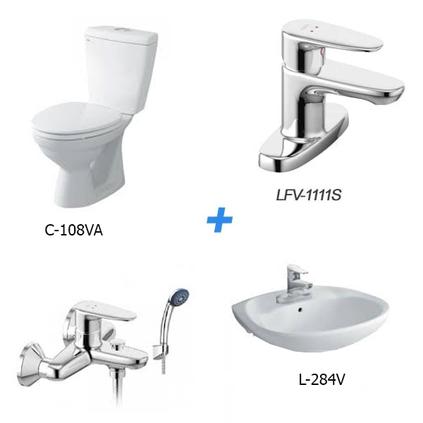 Combo thiết bị vệ sinh Inax C-108VA＋L-284V+LFV-1111S+BFV-1113S-4C