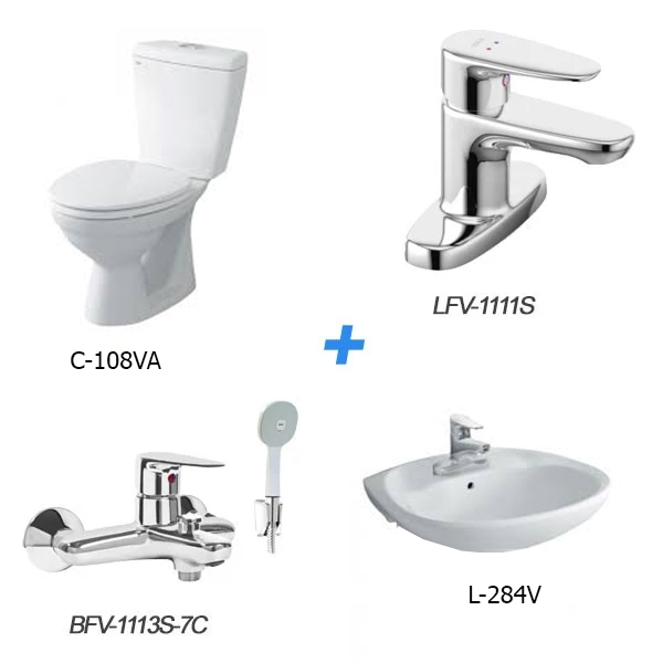 Combo thiết bị vệ sinh Inax C-108VA＋L-284V+LFV-1111S+BFV-1113S-7C