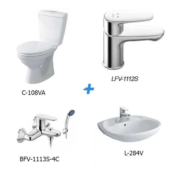 Combo thiết bị vệ sinh Inax C-108VA＋L-284V + LFV-1112S+BFV-1113S-4C