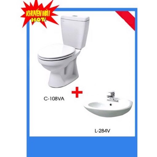 Combo bồn cầu Inax C-108VA+L-284V/SG9