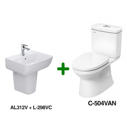 Combo bồn cầu Inax C-504VAN + AL312V + L-298VC