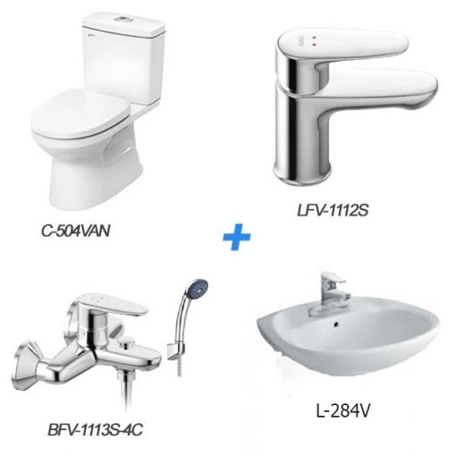 Combo thiết bị vệ sinh Inax C-504VAN＋L-284V+LFV-1112S+BFV-1113S-4C