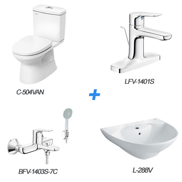 Combo Inax C-504VAN＋L-288V + LFV-1401S + BFV-1403S-7C