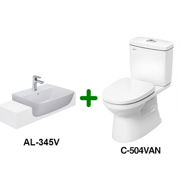 Combo bồn cầu Inax C-504VAN+AL-345V