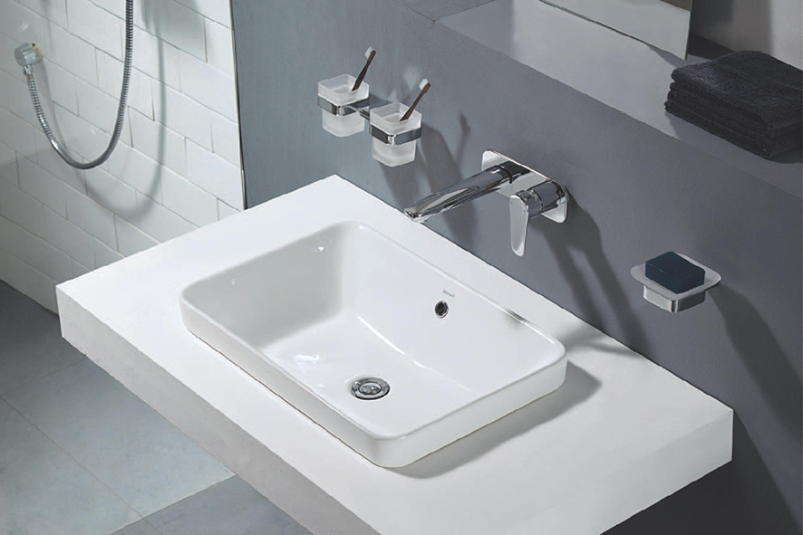 Chậu rửa lavabo Bravat C22206W-ENG đặt bàn