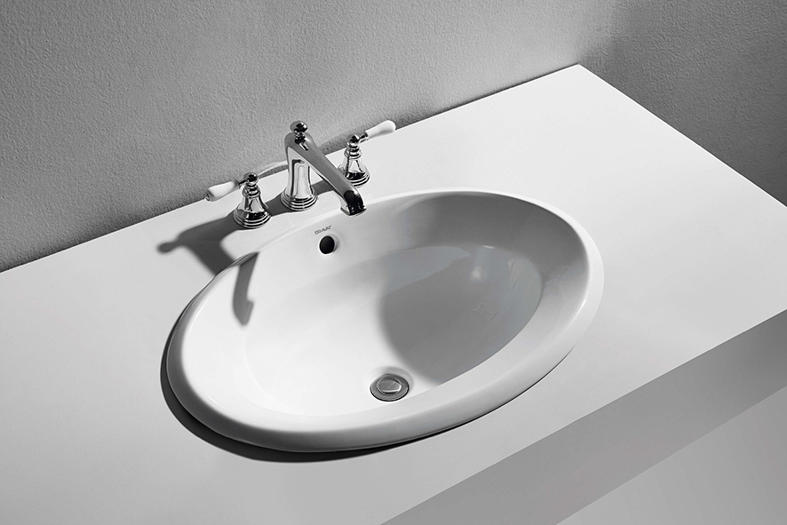 Chậu rửa lavabo Bravat C22218W-ENG âm bàn