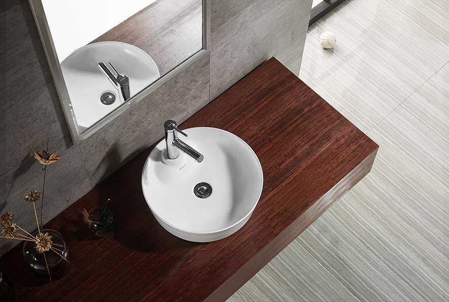 Chậu rửa lavabo Bravat C22239W-1 đặt bàn