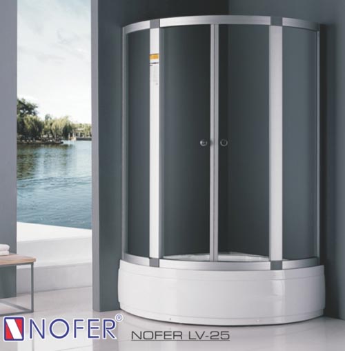 Phòng tắm vách kính Nofer LV-25P (đế ngọc trai)