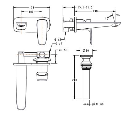 Vòi Lavabo nóng lạnh American Standard Signature WF-1704