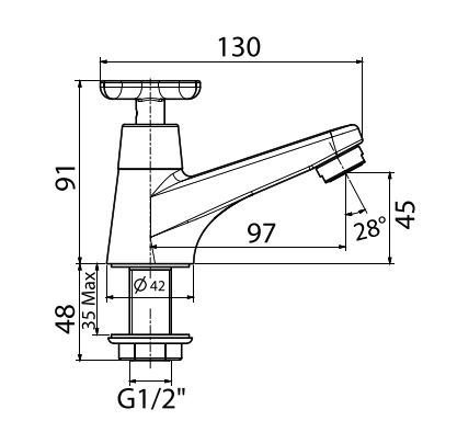 Vòi Lavabo lạnh American Standard Winston WF-T701