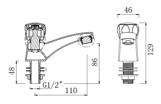 Vòi lạnh American Standard W.116