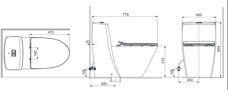 Bồn cầu Inax AC-919VRN 1 khối
