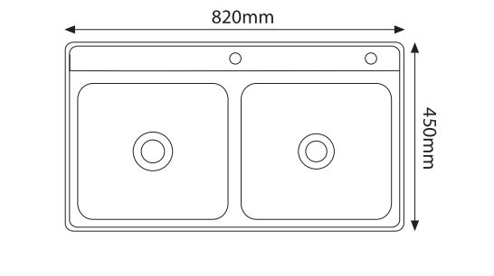 CHẬU RỬA BÁT 2 HỐ CÂN HUGE (H-1200A3)