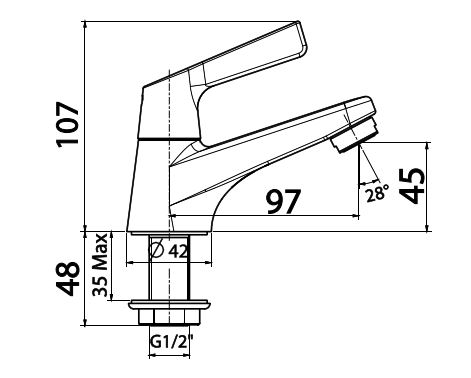 Vòi Lavabo lạnh American Standard Winston WF-T601