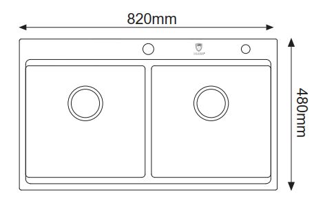 CHẬU RỬA BÁT 2 HỐ CÂN PLUS (H-P200A3)