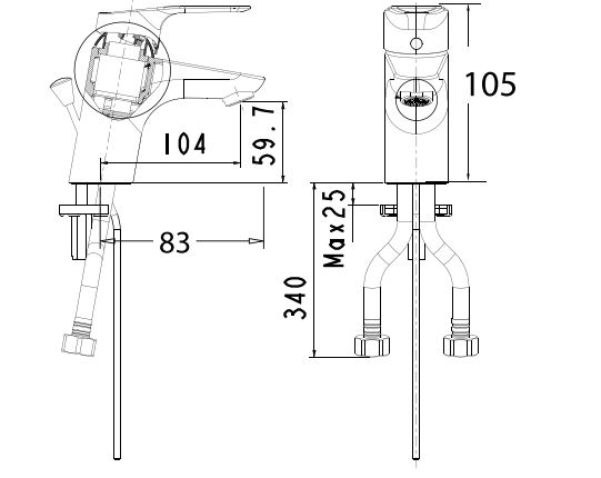 Vòi Lavabo nóng lạnh American Standard Cygnet WF-0301
