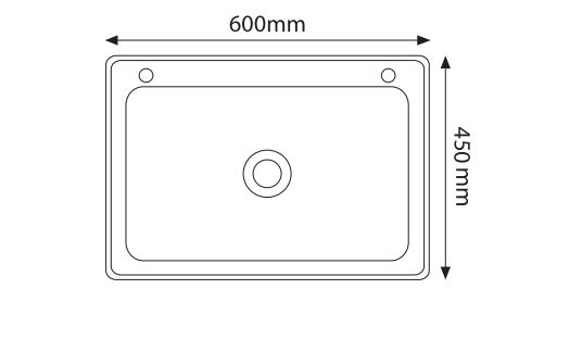 CHẬU RỬA BÁT 1 HỐ KHÔNG BÀN HUGE (H-1100A1)