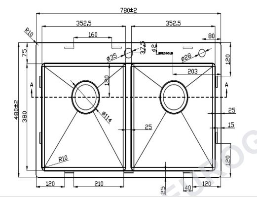 Chậu rửa bát Eurogold EUS47848
