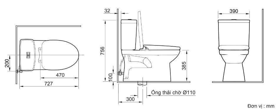 Bồn cầu Inax AC-504VWN-2 2 khối