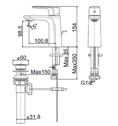 Vòi Lavabo nóng lạnh American Standard Signature WF-1701