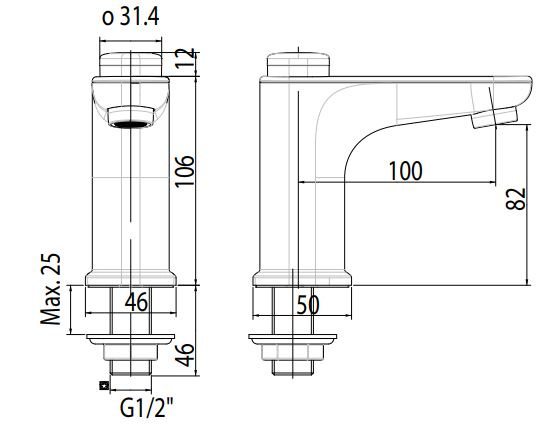 Vòi Lavabo lạnh American Standard EasyFLO WF-T823B