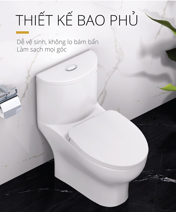Bàn Cầu Một Khối Nắp Êm - CD1375
