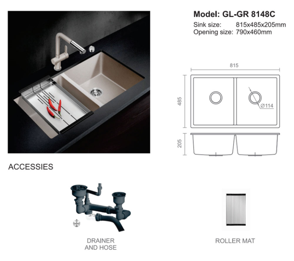 Chậu rửa bát Geler GL-GR8148C