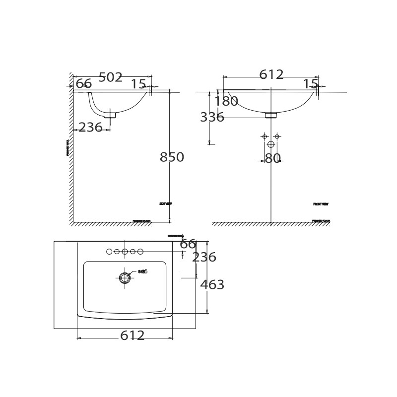 Chậu rửa mặt Lavabo đặt bàn American WP-F507