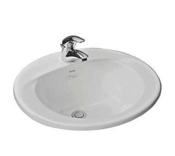 Chậu rửa âm bàn TOTO LT502C (dương vành)