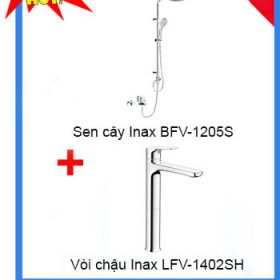 Combo vòi chậu Inax LFV -1402SH + Sen tắm Inax BFV-1205S
