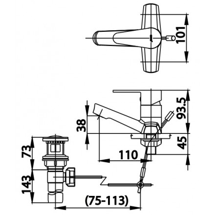 Vòi rửa nóng lạnh Cotto CT2175AE