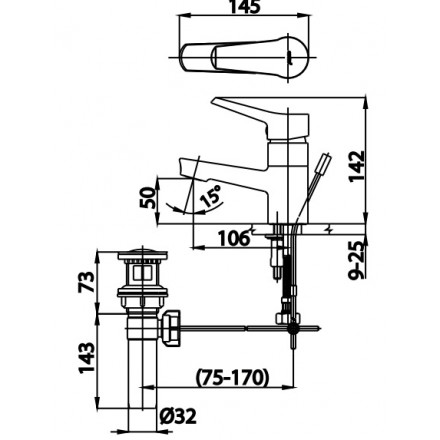 Vòi rửa nóng lạnh Cotto CT2178AE