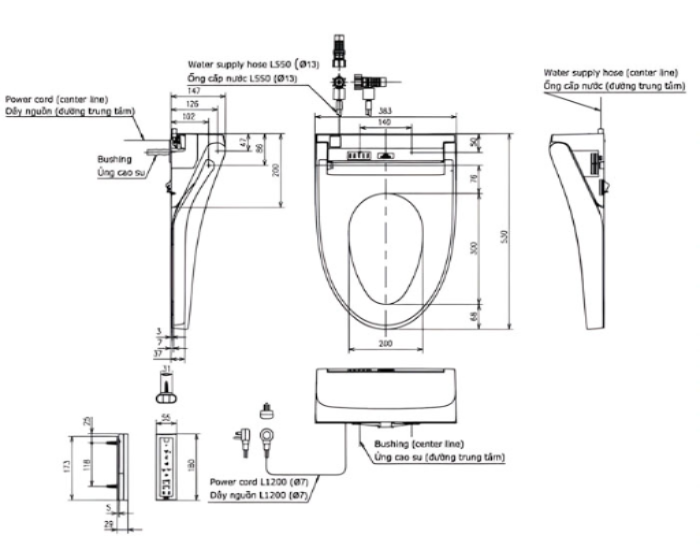 Nắp rửa điện tử WASHLET TCF24410AAA