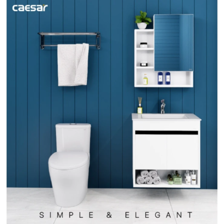 Bộ Tủ Lavabo Caesar LF5030/EH15030AV Treo Tường 650x500mm
