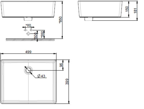 Chậu rửa mặt Lavabo đặt bàn American WP-F611