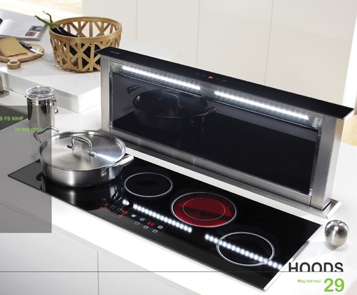 Máy hút mùi âm kệ Down Draff Glass FS 90HF