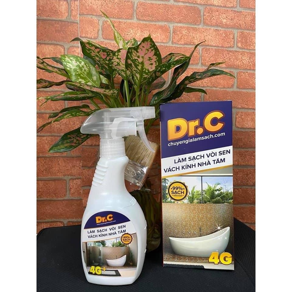 Dr.C 4G (300ml)  Dung Dịch Tẩy Cặn Canxi, Làm Sạch Sen Vòi Inox, Cabin Tắm