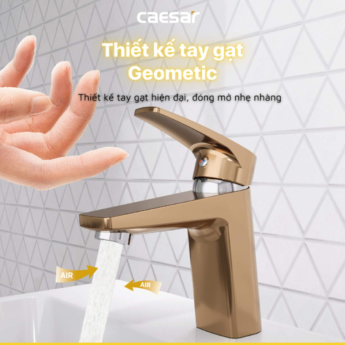 Vòi Lavabo Caesar B390CGU Nóng Lạnh