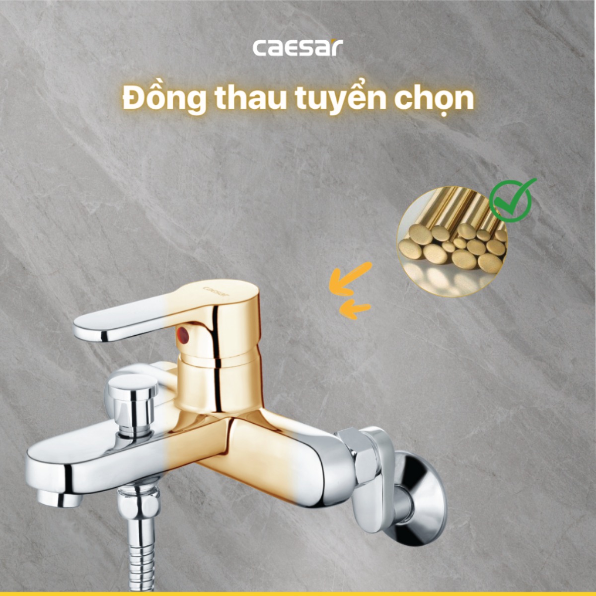 Vòi sen nóng lạnh Caesar S573C