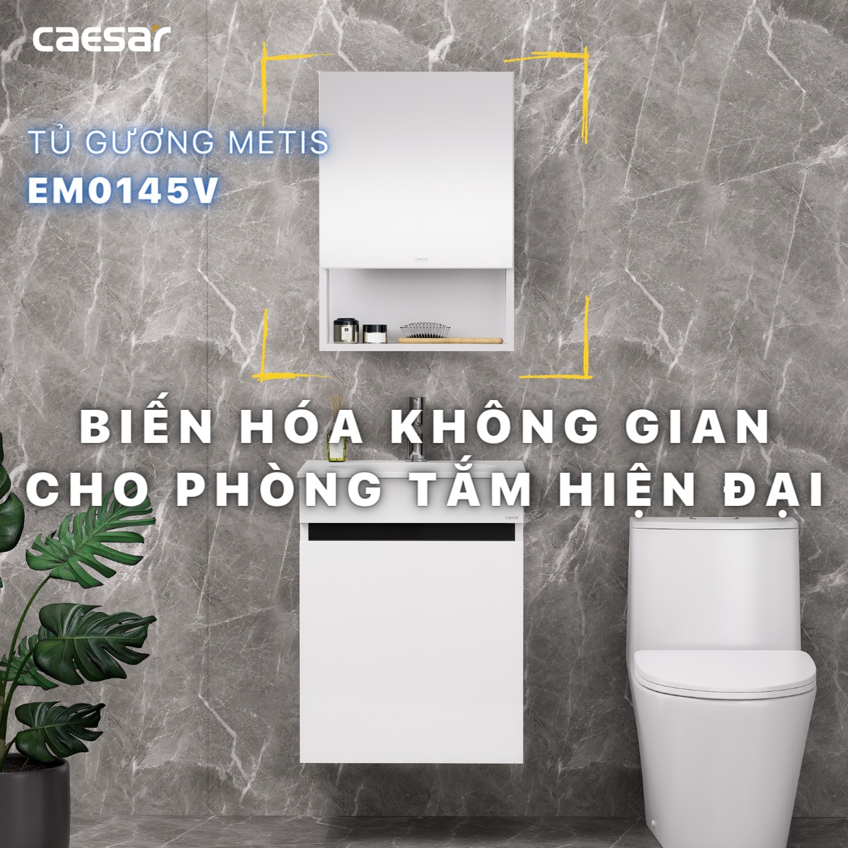 Tủ gương Caesar EM0145V